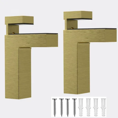 Miniatura 11 de Soporte de metal ajustable de madera/vidrio para estante de pared, soportes de montaje, soporte de pared para estante de 0.197-1.181 in