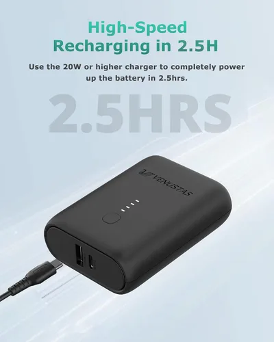 Miniatura 3 de Venustas Batería ultracompacta para chalecos térmicos de 7.4 V, chaquetas térmicas y sudaderas con capucha