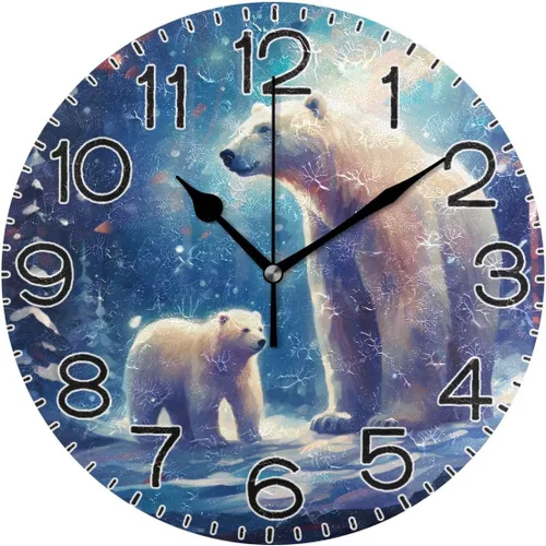 Miniatura 15 de ALAZA Reloj de pared con diseño de pájaros en rama, funciona con pilas, silencioso, de cuarzo, analógico, rústico, estilo rural, redondo, decoración