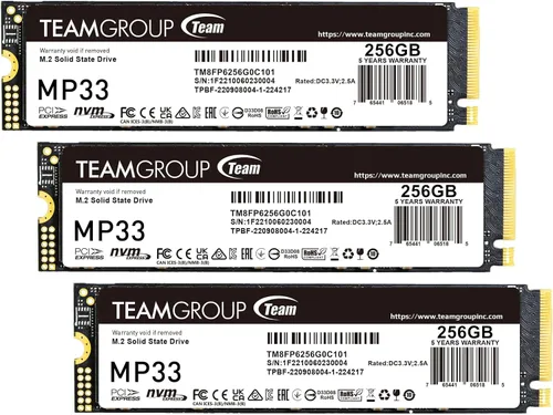 Miniatura 8 de TEAMGROUP MP33 256GB con caché SLC 3D NAND TLC NVMe 1.3 PCIe Gen3x4 M.2 2280 SSD interno R/W velocidad de hasta 1600/1000 MB/s para portátil y PC