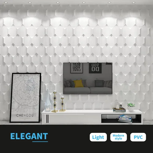 Miniatura 4 de Art3dwallpanels Panel de pared 3D de PVC para decoración de pared interior, 19.7 x 19.7 pulgadas, paneles de pared 3D de PVC, paneles de pared