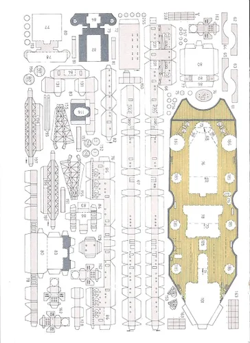 Miniatura 6 de MOUDOAUER 1: 400 USS North Carolina BB-55 Modelo de buque de guerra modelo para colección (kit sin ensamblar) Colección de modelos