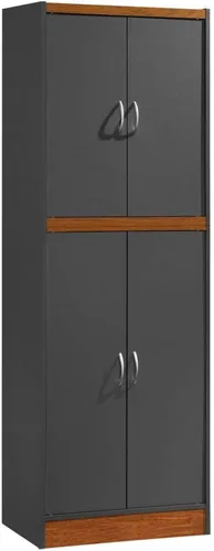 Miniatura 9 de Hodedah Despensa de cocina de 4 puertas, 4 estantes, 5 compartimentos