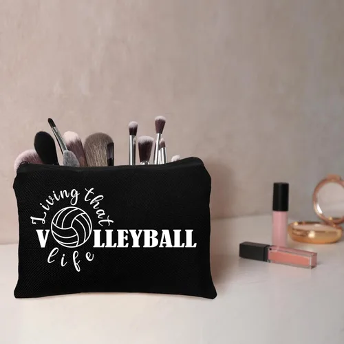 Miniatura 5 de Irenare 30 bolsas de cosméticos de voleibol, regalos para mujeres, jugadores de voleibol, equipos, bolsa de viaje, bolsas de maquillaje de lona