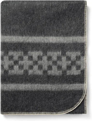Miniatura 18 de Manta gruesa de lana de alpaca para acampar al aire libre o uso en interiores, diseño étnico, suave lana peruana de alpaca disponible en tamaño Gris