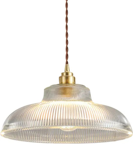 Miniatura 18 de Lámpara colgante enchufable de cristal azul, lámpara colgante dorada de altura ajustable con interruptor de encendido/apagado de cable de 14.7 pies