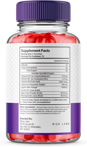Miniatura 2 de rize labs Paquete de 2 gomitas Belly Blast Keto + ACV, gomitas Belly Blaster para perder peso, reseñas de gomitas Keto ACV, gomitas Keto + ACV