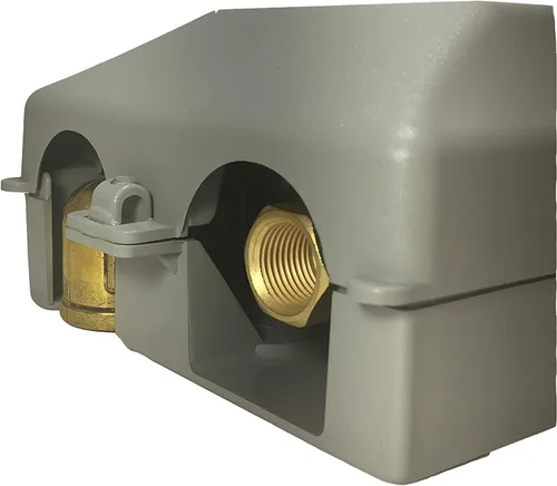 Miniatura 3 de Burnaby Manufacturing Ltd 2 # Enchufe de gas de PVC, gris, 2 PSI, entrada NPT de 1/2 '', salida de desconexión rápida de 3/8