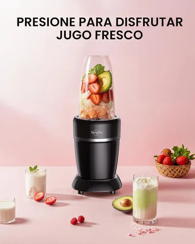 Miniatura 4 de Sangcon Licuadora de batidos de 1000 W para cocina, licuadoras para batidos con (3) tazas (2) cubiertas de boquilla, (1) tapa de almacenamiento (1)