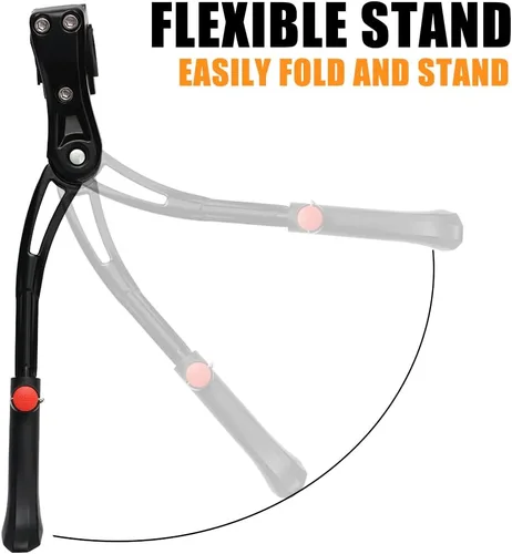 Miniatura 6 de TOPCABIN Soporte ajustable de aleación de aluminio para bicicleta, negro, para bicicletas de 24 a 28 pulgadas