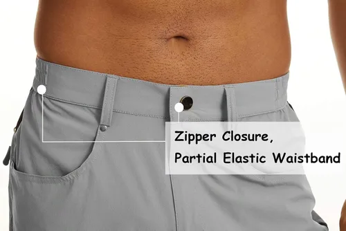 Miniatura 5 de MAGCOMSEN Pantalones cortos de senderismo para hombre 5 bolsillos antidesgarros secado rápido pantalones cortos deportivos de verano