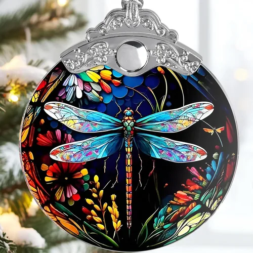 Miniatura 11 de Jocidea Adorno de Navidad de margaritas – Decoración colgante de árbol, atrapasoles – Regalo para amantes de las margaritas (blanco)