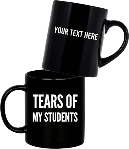 Miniatura 10 de Taza de café de cerámica con diseño de lágrimas de mis estudiantes, regalo de graduación para profesor instructor de física, química, cálculo, Negro