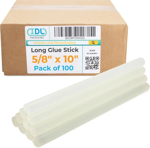 Miniatura 10 de IDL Packaging Barras de pegamento caliente de tamaño completo de 5/8 x 10 pulgadas para pistolas de pegamento, transparentes (paquete de 10)