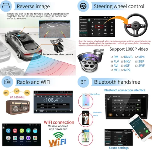 Miniatura 4 de Android 10.0 Double Din 9 Inch Car Stereo Audio 1080P Touchscreen in-Dash GPS Navigation Head Unit WiFi/Bluetooth/FM Radio for Chevrolet Epica