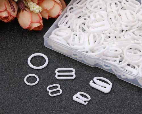Miniatura 3 de Tupalizy 240 ganchos de correa de sujetador para coser bikini halter traje de baño tops lencería anillos nylon traje de baño clips cierre