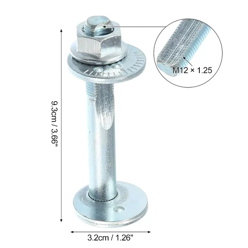 Miniatura 4 de uxcell 1 juego de pernos de inclinación de alineación excéntrica para Mitsubishi Lancer 2002-2006 No.MR333373/MB809335 Kit de tuercas de ajuste