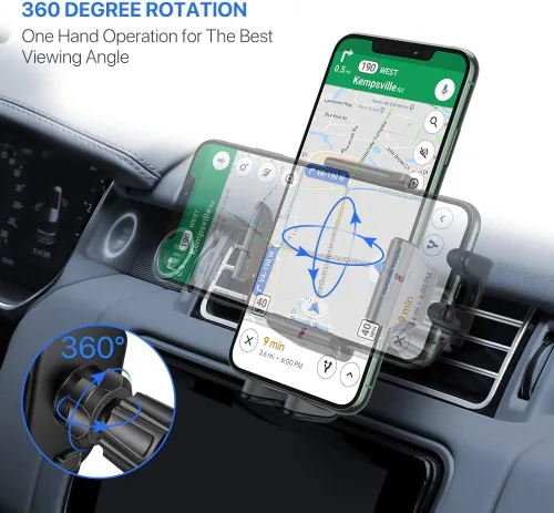 Miniatura 3 de Miracase - Soportes para teléfono de coche con gancho de metal, soporte para teléfono celular en la rejilla de ventilación, soporte universal