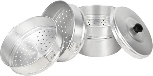 Miniatura 5 de Tabakh - Vaporizador momos de aluminio de 10 pulgadas, estándar, color plateado