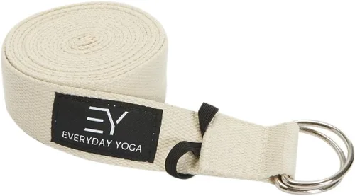 Miniatura 7 de Everyday Yoga Correa con anillo en D de metal, correa elástica duradera para yoga, pilates, flexibilidad y terapia física (6, 8, 10 pies)