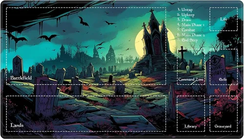 Miniatura 105 de Alfombra de juego con zonas para juego de cartas MTG, alfombras de juego de mesa, alfombras de juego de mesa de Magic, 61x35.5 cm, alfombra de juego