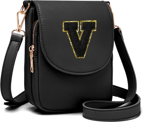 Miniatura 41 de Viverte Bolso Cruzado para Niñas Adolescentes Pequeñas, Bolso Inicial para Celular, Pequeña Cartera para Niños Pequeños, Bolso de Cuero con Tres