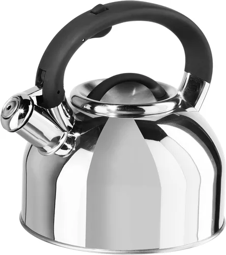Miniatura 8 de OGGI Hervidor de té para estufa, 64 onzas/1.9 litros, acero inoxidable con silbato fuerte, hervidor de agua caliente ideal y caldera de agua
