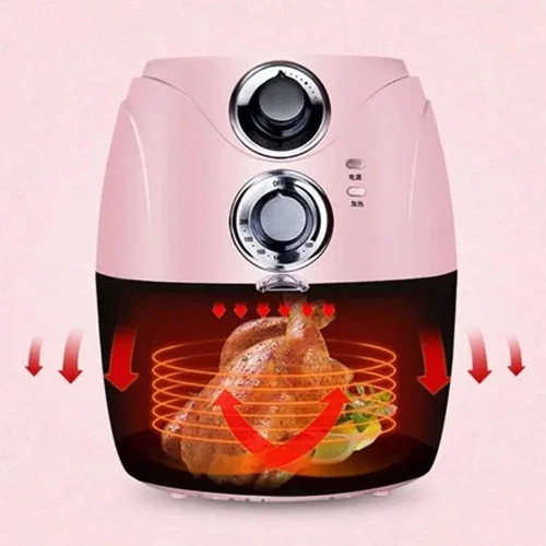 Miniatura 4 de 2.5L Air Fryer Household Oil-free, Timer & Temperature Control, Oil-Free, Non Stick Fry Basket, Dishwasher Safe Parts(Black)