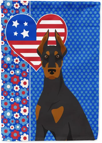 Miniatura 280 de Caroline's Treasures WDK5119GF - Bandera de jardín americana de Airedale Terrier de Estados Unidos, color negro y tostado, bandera decorativa