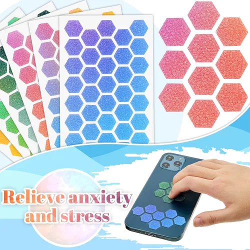 Miniatura 3 de Gersoniel 18 calcomanías sensoriales para la ansiedad, tiras texturizadas, juguetes anti estrés, táctiles, ásperas, tiras sensoriales, adhesivas