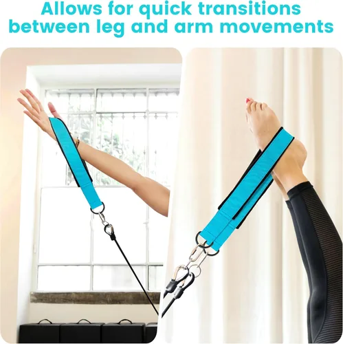 Miniatura 4 de 2 correas cómodas de doble bucle para Pilates de grosor mejorado, correa de anillo en D para gimnasio en casa y accesorios de entrenamiento de yoga