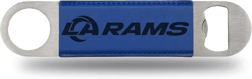 Miniatura 19 de Rico Industries NFL - Hoja de barra grabada con láser de piel sintética, gran accesorio para bebidas para el día del juego