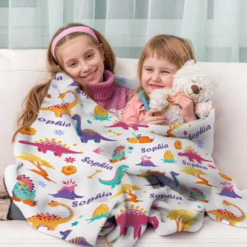 Miniatura 69 de Artsadd Manta de bebé personalizada para niños y niñas con nombre, manta personalizada con nombre de bebé con patrón de unicornio, manta