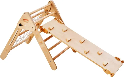 Miniatura 9 de VEVOR Pikler - Juego de triángulos escalador 4 en 1, Montessori plegable para escalar, tamaño grande, juguetes de escalada para niños pequeños