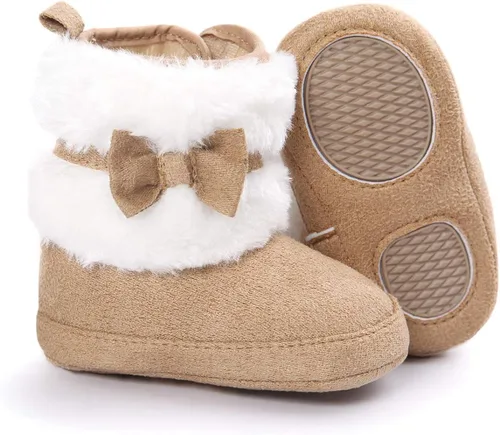Miniatura 3 de LIVEBOX Prewalker Botas de invierno para bebés y niñas con suela antideslizante suave de alta calidad