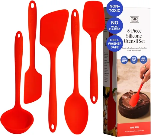 Miniatura 11 de GIR: Get It Right Juego de 10 piezas de utensilios de cocina esenciales de silicona - Cucharón, Espátula, Volteador, Cuchara y Cuchara de borde