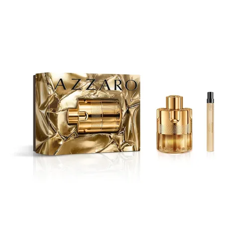 Azzaro - Forever Wanted Elixir - Juego de colonia para hombre (valor de $105) - Con notas de frambuesa, cardamomo y cuero - Tamaño completo, 1.7