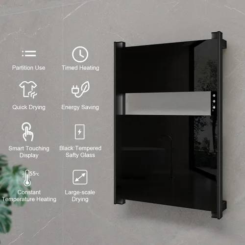 Miniatura 2 de Toallero térmico para baño, calentador de toallas con temporizador montado en la pared, calentador de toallas eléctrico, calentador de toallas