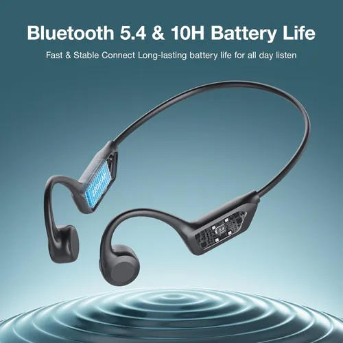 Miniatura 4 de Auriculares de conducción ósea, auriculares de oído abierto, inalámbricos Bluetooth con micrófono, sonido superior, 10 horas de reproducción, ajuste