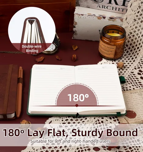 Miniatura 4 de 3 paquetes de cuadernos de bolsillo para diario, A6 pequeño, total 360 páginas, cuadernos para tomar notas, diarios para escritura, mini blocs