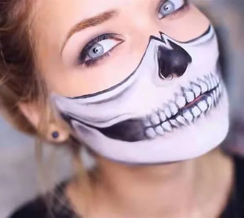 Miniatura 5 de Go Ho 2 piezas de maquillaje de payaso blanco y negro en barra mezclable – pintura para ojos negros y cuerpo facial maquillaje profesional FX