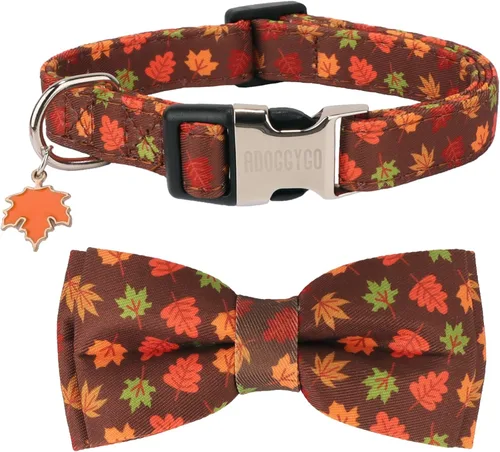 Miniatura 12 de ADOGGYGO Collar de perro con bandera estadounidense con corbata de moño desmontable, collares patrióticos ajustables del 4 de julio para perros