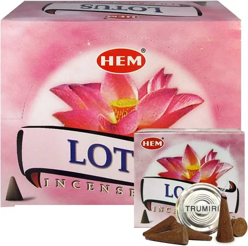 Conos de Incienso de Loto y Paquete de Quemador de Cono de Incienso Insence Insense Dobladillo de Incienso Lotus