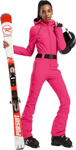Miniatura 89 de GSOU SNOW Traje de esquí para mujer, traje de nieve delgado de una pieza, chaqueta de nieve, impermeable, resistente al viento, deportes al aire