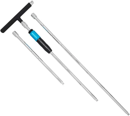 Miniatura 7 de MichaelPro - Juego de llaves de mango en T ajustables para accionamiento de 1/4 y 3/8 pulgadas, llave de mango en T de velocidad con diseño