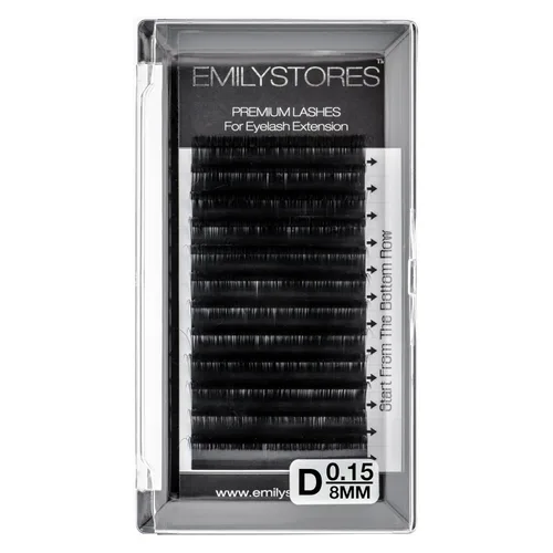 Extensiones de pestañas de 0.006 in de grosor, longitud del rizo D, volumen de 0.315 in, pestañas individuales para extensiones de pestañas (0.15,