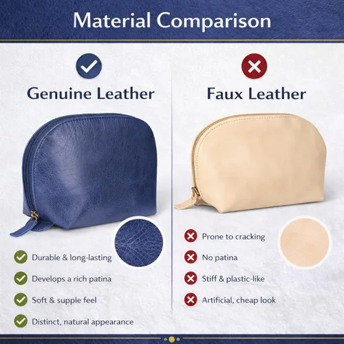 Miniatura 5 de Estuche de cuero para cosméticos, bolsa de maquillaje de viaje, bolsa de aseo de cuero, bolsa de maquillaje de lujo, bolsa de cosméticos de cuero