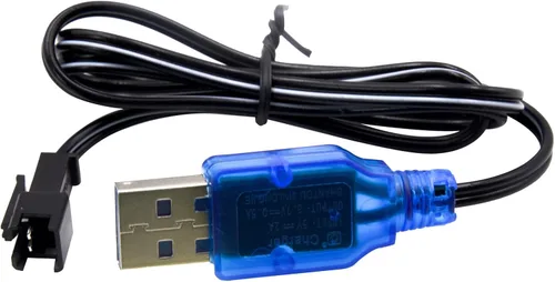 Miniatura 6 de Blomiky Paquete de 2 cables de carga de batería de litio de 3.7 V con enchufe negro SM-2P para algún tipo de mini RC anfibio acrobacias