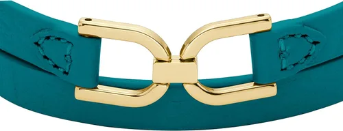 Miniatura 2 de Fossil - Pulsera de acero inoxidable y cuero genuino para mujer