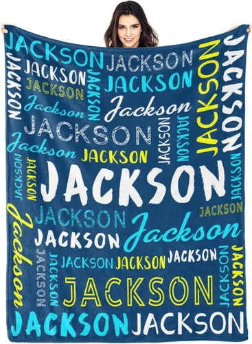 Miniatura 44 de Manta personalizada con nombre, manta personalizada con nombre y texto para adultos, niños, cumpleaños, Navidad, Día de la Madre, Padre, Día de San